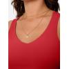 imageTrendy Queen Womens Tank Tops Double Lined Crop Sleeveless Going Out Camisole Summer Fashion Basic Soft Spring Clothes 2026Red