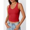 imageTrendy Queen Womens Tank Tops Double Lined Crop Sleeveless Going Out Camisole Summer Fashion Basic Soft Spring Clothes 2026Red