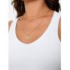 imageTrendy Queen Womens Tank Tops Double Lined Crop Sleeveless Going Out Camisole Summer Fashion Basic Soft Spring Clothes 2026White