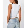 imageTrendy Queen Womens Tank Tops Double Lined Crop Sleeveless Going Out Camisole Summer Fashion Basic Soft Spring Clothes 2026White