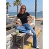 image:imageTrendy Queen Double Lined Short Sleeve Tops for Women Compression Crop Tees Basic Slim Fit Y2K Going Out Workout T ShirtsBlack