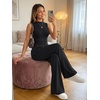 image:imageTrendy Queen Womens Sleeveless Mock Neck Palazzo Romper Casual Summer OutfitsBlack