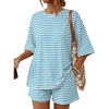 Striped White Blue