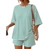 Striped White Green