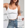 image:imageTrendy Queen Womens Double Lined Tank Tops with Built in BrasWhite